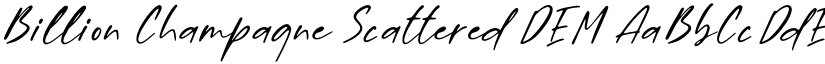 Billion Champagne Scattered DEM font download