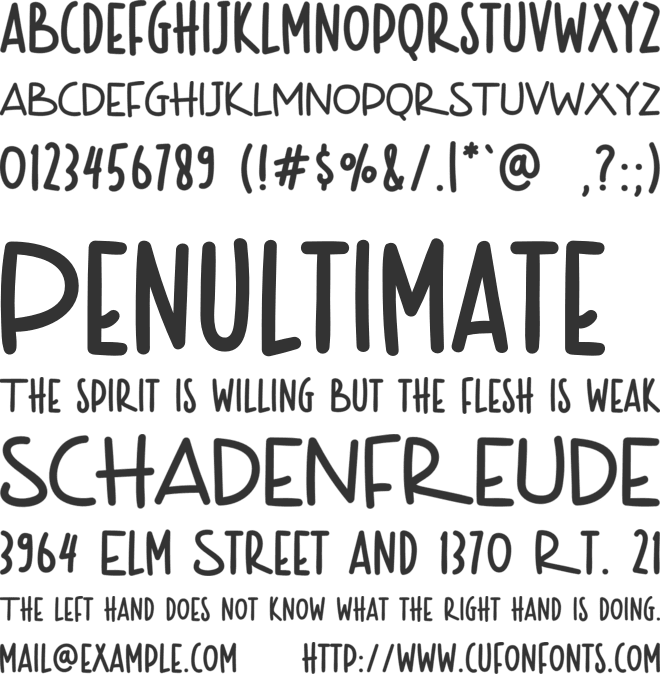 Holiday Coming Sans font preview