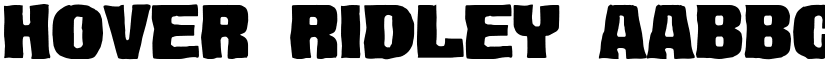 Hover Ridley font