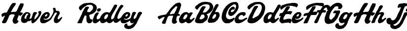 Hover Ridley font