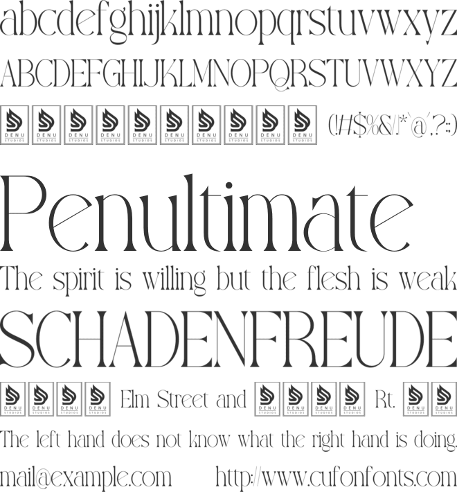 Yerindar font preview