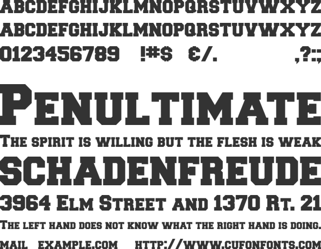 Freshman font preview