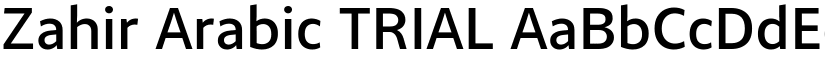 Zahir Arabic TRIAL font