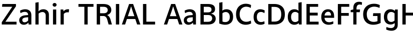 Zahir TRIAL font
