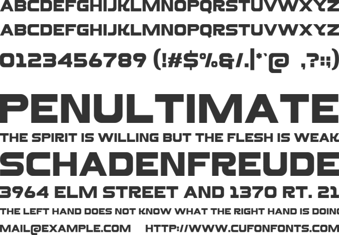 Girder 117 font preview