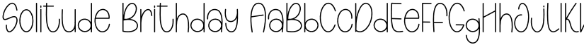 Solitude Brithday font download