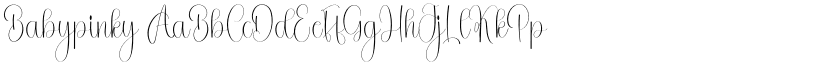 Babypinky font