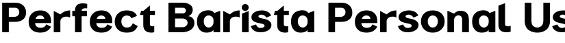 Perfect Barista Personal Use Only font download