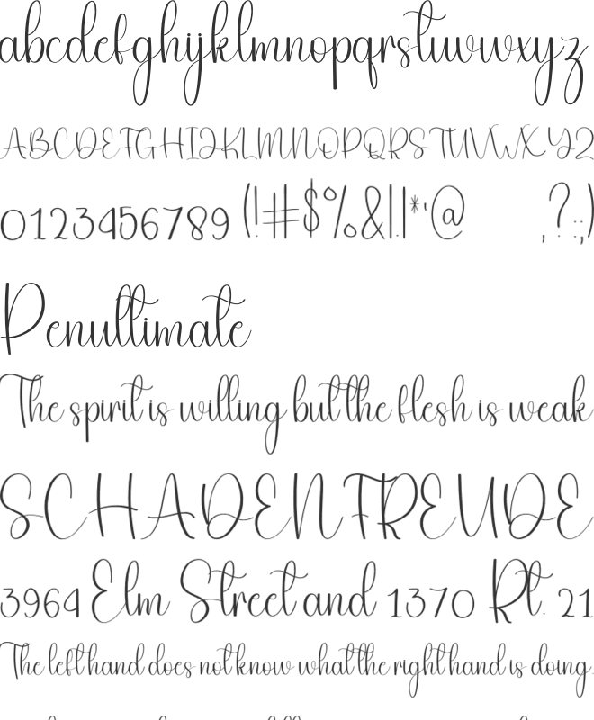 Majestic Planner font preview