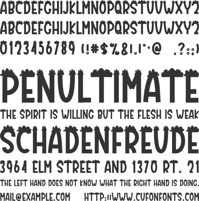 Snowing Valentine font preview