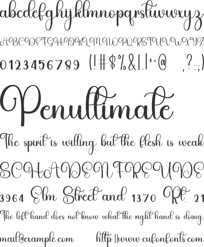 Tumbler Valentine font preview