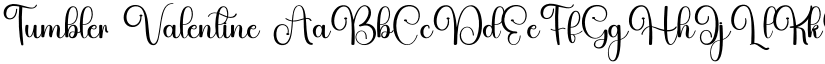 Tumbler Valentine font