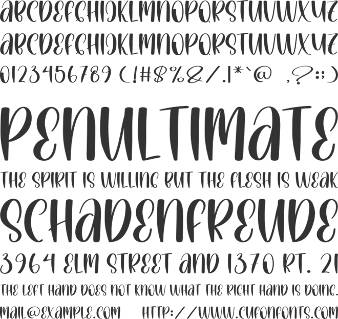 Writing Vintage font preview