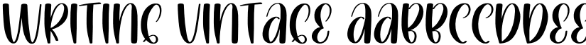 Writing Vintage font