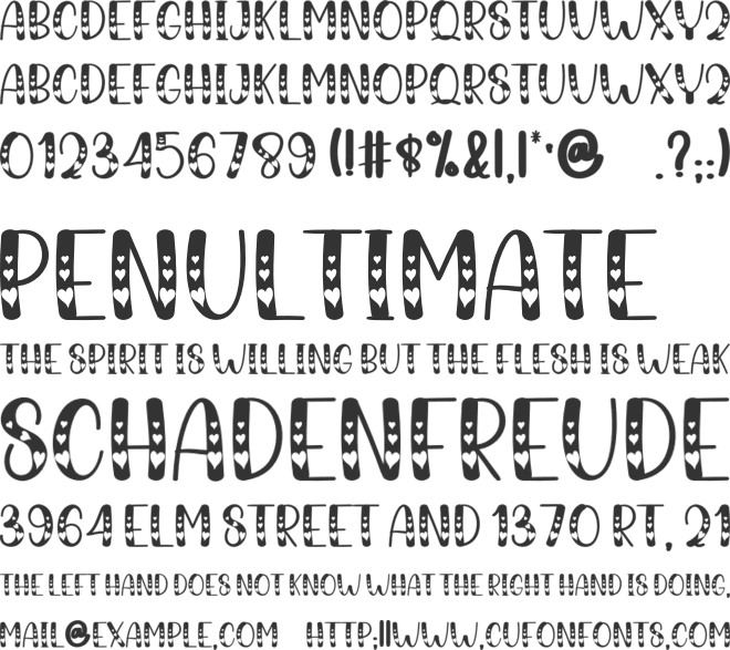 Lovely Honey font preview