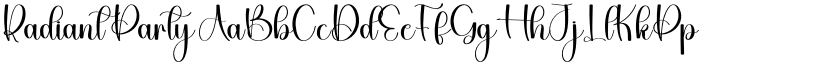 Radiant Party font