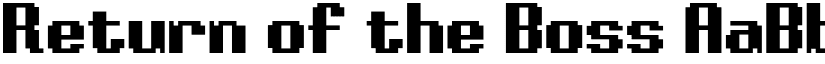 Return of the Boss font