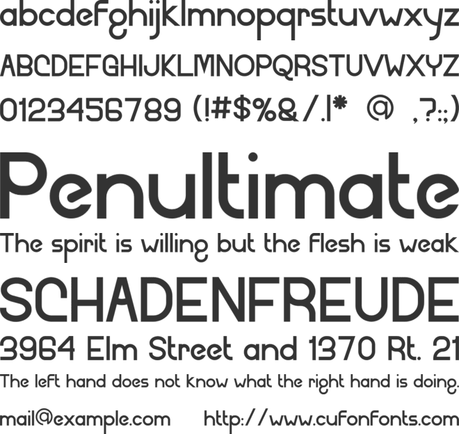 Rosefana font preview