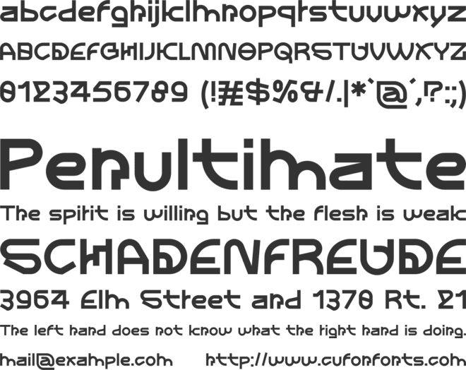 Trifullnt font preview