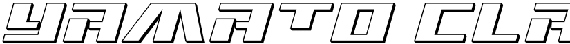 Yamato Class 3D Italic font