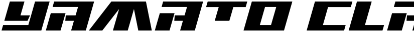 Yamato Class Bold Italic font