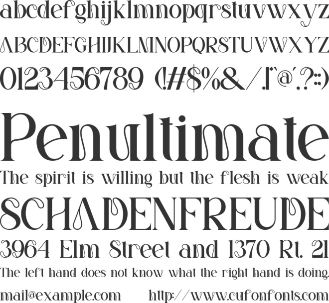 Meltha font preview