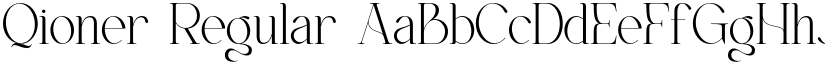 Qioner Regular font