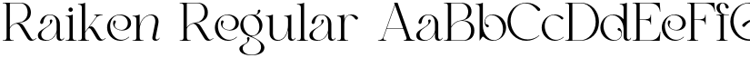 Raiken Regular font