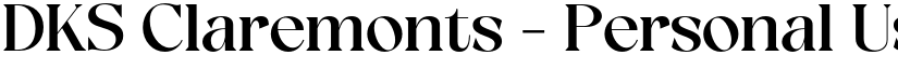 DKS Claremonts - Personal Use font download