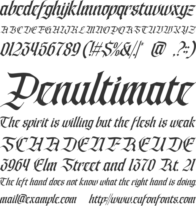 Syndicate Shadow font preview