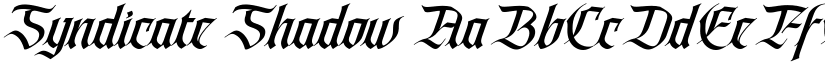 Syndicate Shadow font download