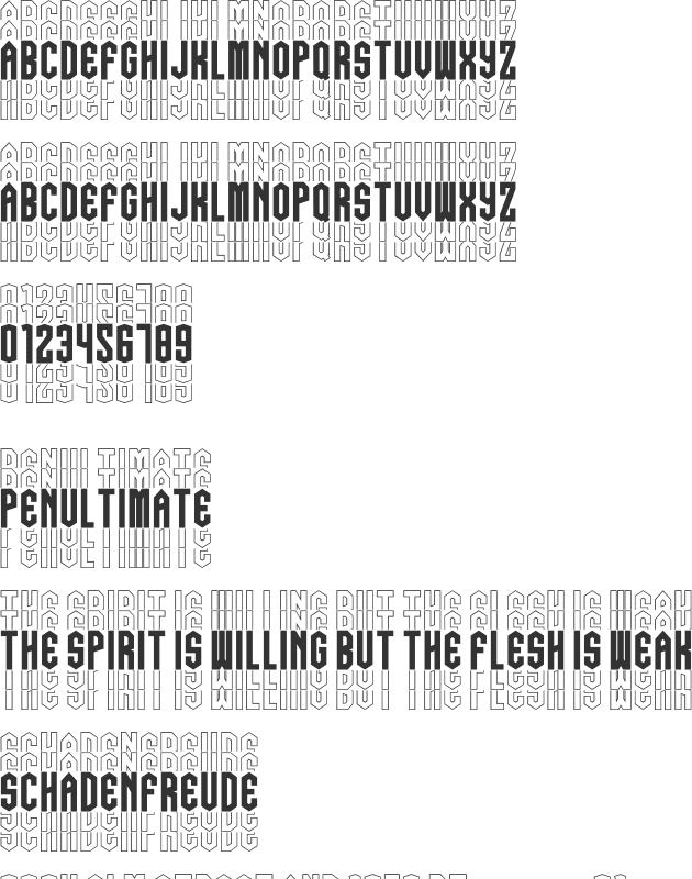 Christmas Stacked font preview