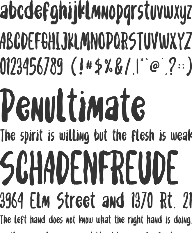 Silent Halloween font preview