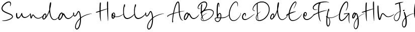 Sunday Holly font