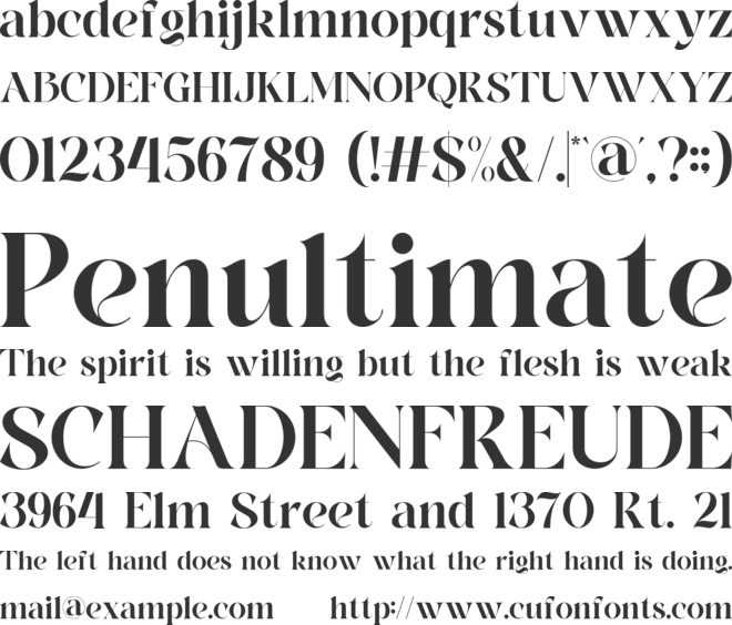 Ethero font preview