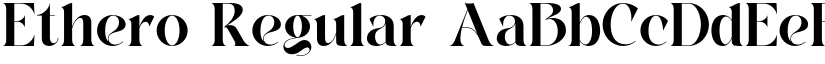 Ethero Regular font