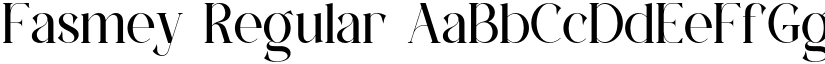 Fasmey Regular font