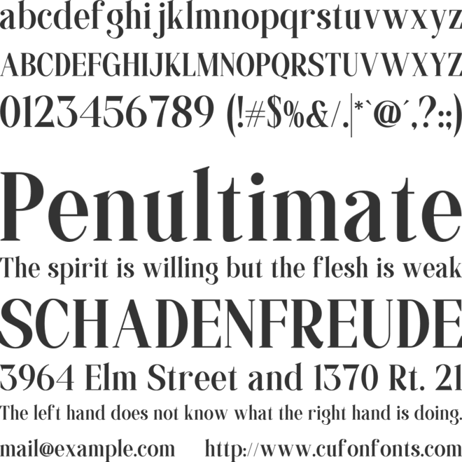 Hecate Display font preview