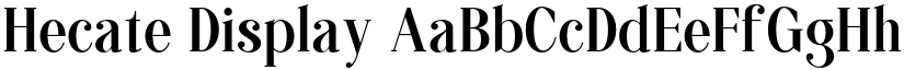 Hecate Display font