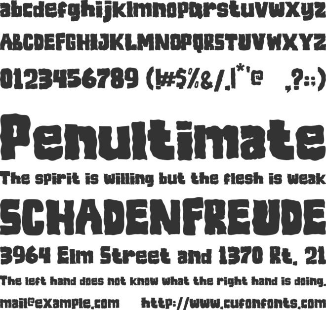 Roughstance font preview