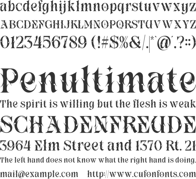 Ocular Doom font preview