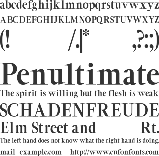 GOURMET font preview