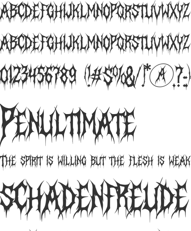 Morvanh font preview