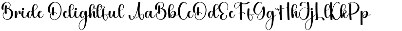 Bride Delightful font