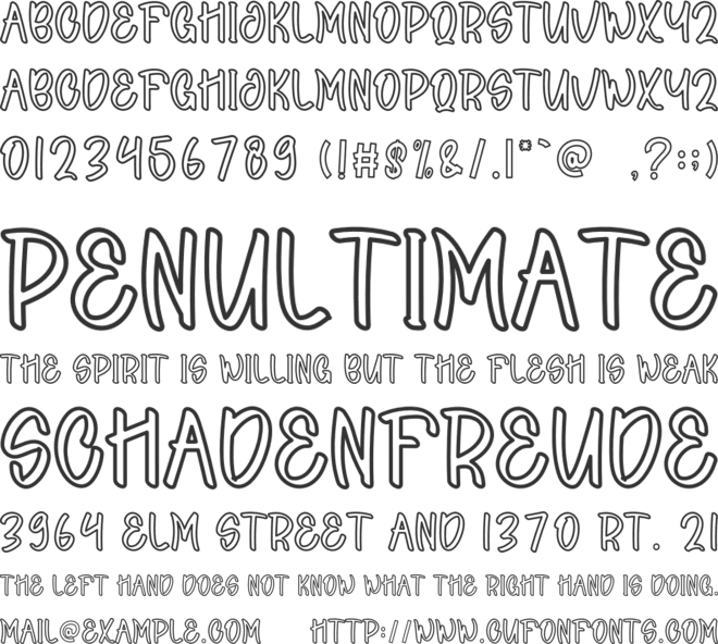 Walking font preview