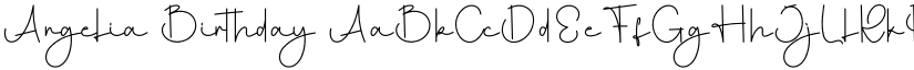 Angelia Birthday font