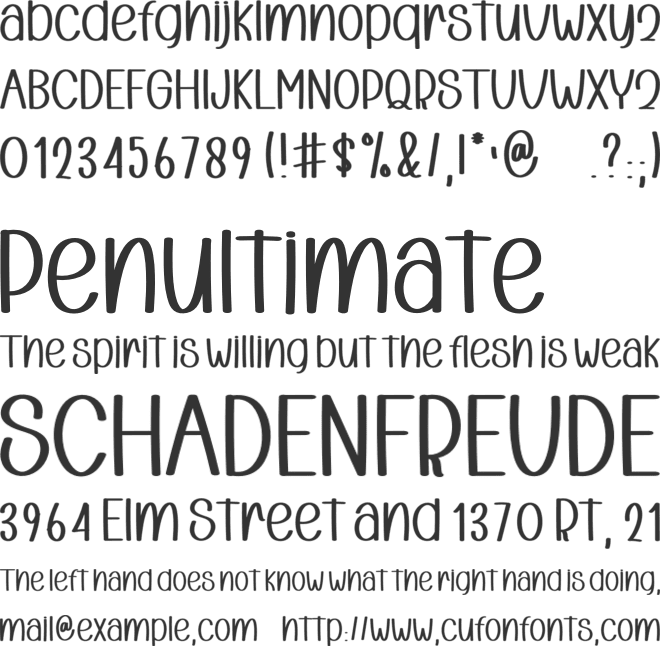 Stylish Tumbler font preview