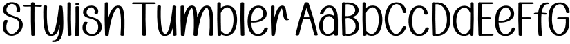 Stylish Tumbler font