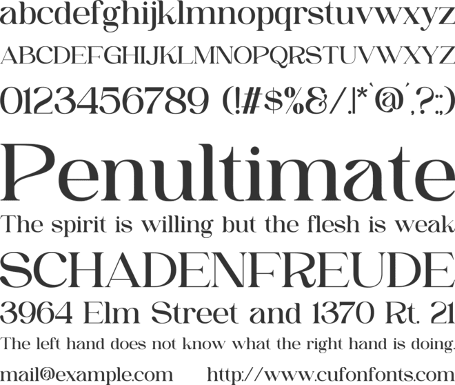 Astgina font preview