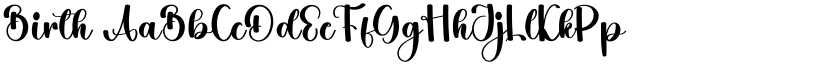 Birth font
